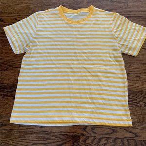 PACSUN BASIC Striped Yellow Top